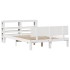 Estructura de cama con cabecero sin colchón blanco 140x200