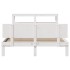 Estructura de cama con cabecero sin colchón blanco 140x200