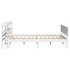 Estructura de cama con cabecero sin colchón blanco 140x200