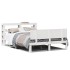 Estructura de cama con cabecero sin colchón blanco 160x200