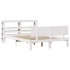 Estructura de cama con cabecero sin colchón blanco 160x200
