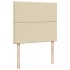 Cama box spring con colchón tela color crema 120x200