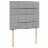 Cama box spring con colchón tela gris claro 120x200