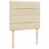 Cama box spring con colchón tela color crema 120x200