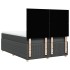 Cama box spring con colchón tela gris oscuro 140x200