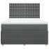 Cama box spring con colchón tela gris oscuro 140x200