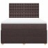 Cama box spring con colchón tela marrón oscuro 140x200