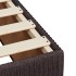 Cama box spring con colchón tela marrón oscuro 140x200
