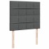 Cama box spring con colchón tela gris oscuro 120x200