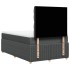 Cama box spring con colchón tela gris oscuro 120x200