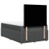 Cama box spring con colchón tela gris oscuro 120x200