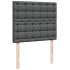 Cama box spring con colchón tela gris oscuro 120x200