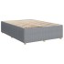 Cama box spring con colchón tela gris claro 140x190