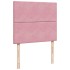 Cama box spring con colchón terciopelo rosa 120x200