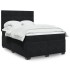 Cama box spring con colchón terciopelo negro 140x200
