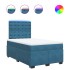 Cama box spring con colchón terciopelo azul 120x190