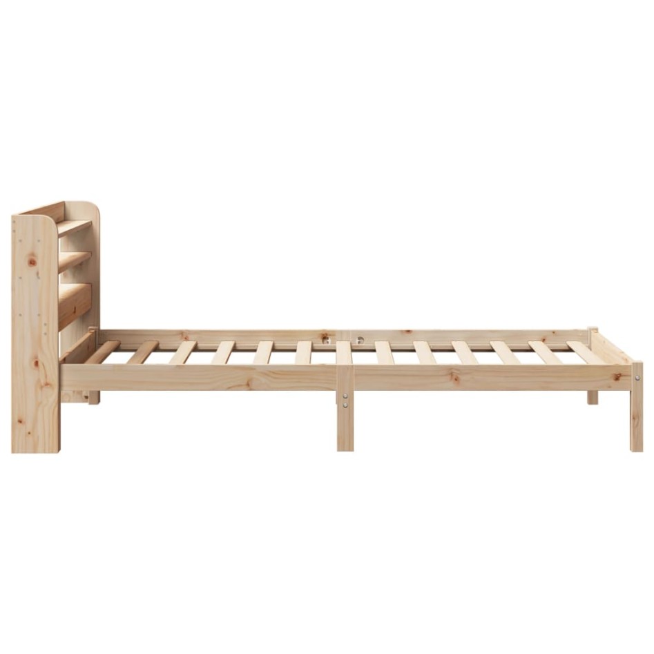 Estructura de cama sin colchón madera maciza de pino 100x200