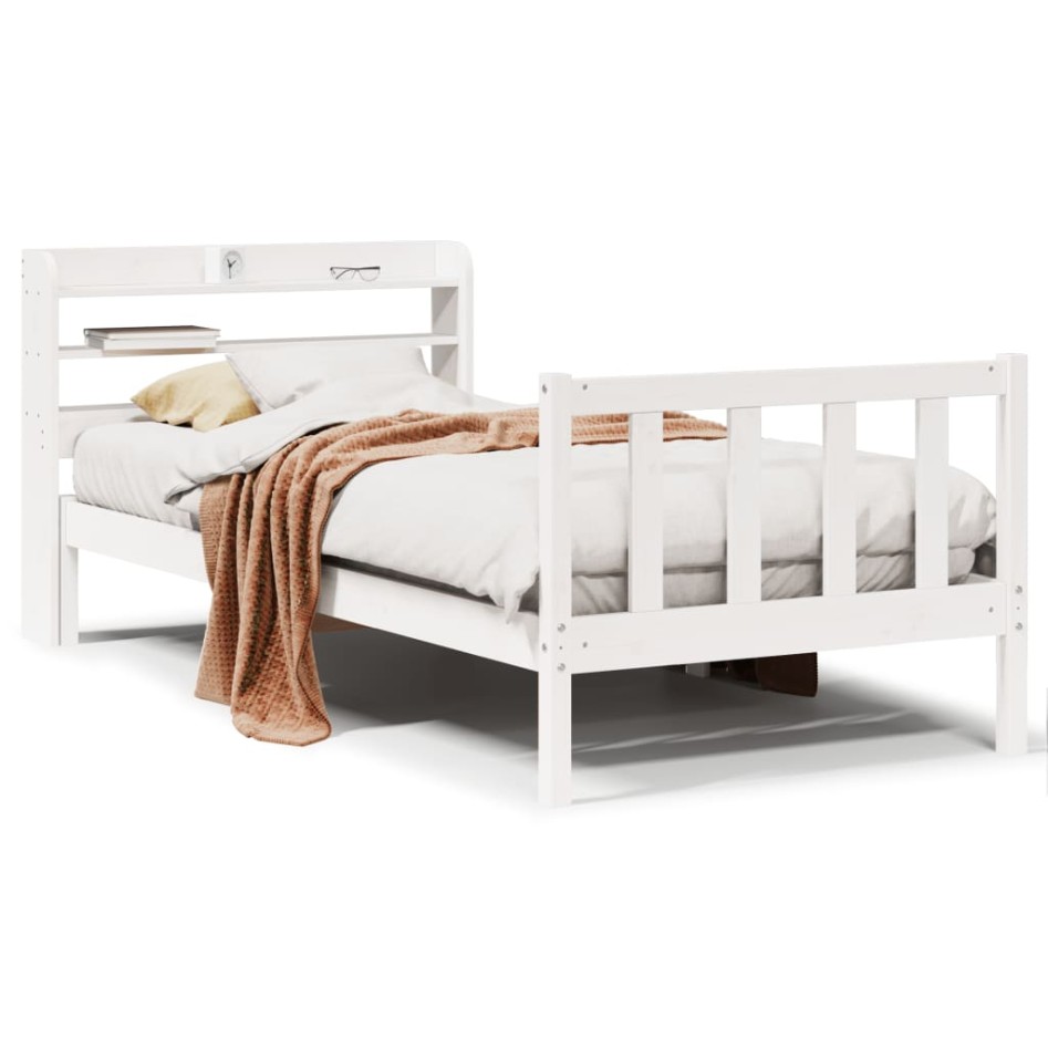 Estructura cama sin colchón madera maciza pino blanca