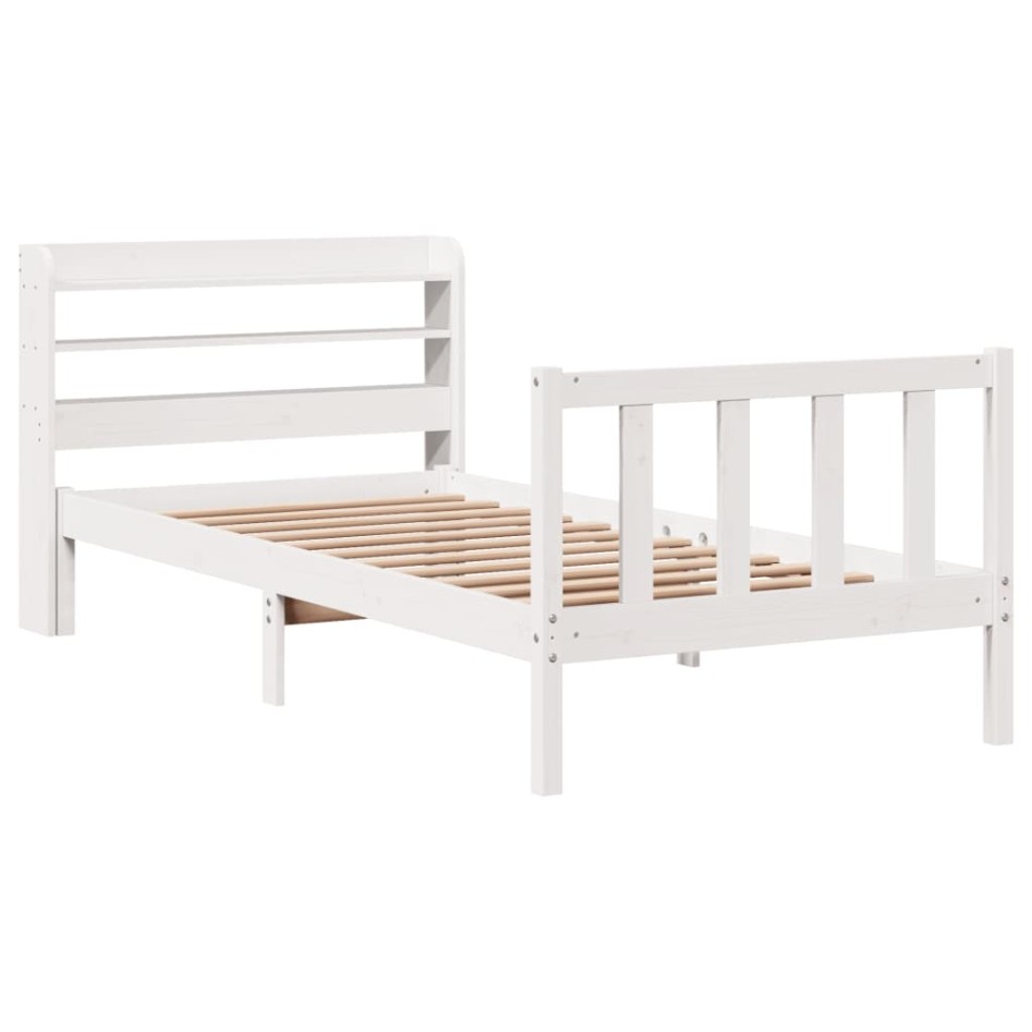 Estructura cama sin colchón madera maciza pino blanca
