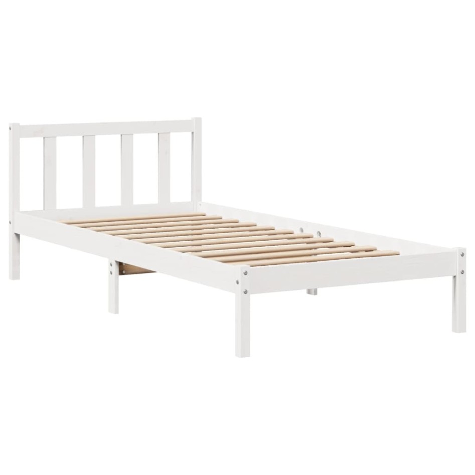 Estructura cama sin colchón madera maciza pino blanca