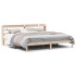 Estructura de cama sin colchón madera maciza de pino 200x200