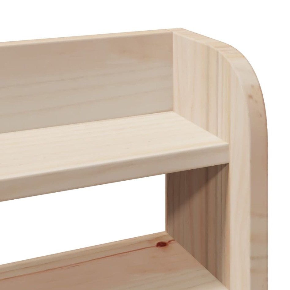 Estructura de cama sin colchón madera maciza de pino 200x200