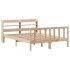 Estructura de cama sin colchón madera de pino blanca 140x200