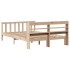 Estructura de cama sin colchón madera de pino blanca 140x200