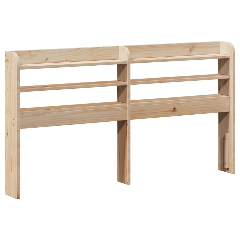 Estructura de cama sin colchón madera de pino blanca 140x200