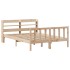 Estructura de cama sin colchón madera de pino blanco 150x200