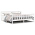 Estructura de cama sin colchón madera maciza blanca 200x200