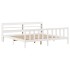 Estructura de cama sin colchón madera maciza blanca 200x200