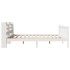 Estructura de cama sin colchón madera maciza blanca 200x200