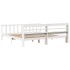 Estructura de cama sin colchón madera maciza blanca 200x200
