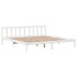 Estructura de cama sin colchón madera maciza blanca 200x200