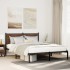 Estructura de cama sin colchón metal roble ahumado 140x200
