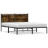 Estructura de cama sin colchón metal roble ahumado 140x200