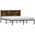 Estructura de cama sin colchón metal roble ahumado 140x200