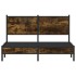 Estructura de cama sin colchón metal roble ahumado 140x200