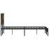 Estructura de cama sin colchón metal roble ahumado 140x200