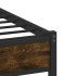 Estructura de cama sin colchón metal roble ahumado 140x200