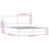 Estructura de cama sin colchón metal roble ahumado 140x200