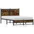 Estructura de cama sin colchón metal roble ahumado 120x190