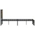 Estructura de cama sin colchón metal roble ahumado 120x190