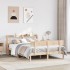 Estructura de cama sin colchón madera de pino blanca 140x200