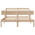 Estructura de cama sin colchón madera de pino blanca 140x200