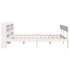 Estructura de cama sin colchón madera de pino blanca 140x190