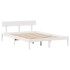 Estructura de cama sin colchón madera de pino blanca 140x190