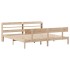 Estructura de cama sin colchón madera maciza de pino 200x200