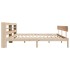 Estructura de cama sin colchón madera maciza de pino 200x200